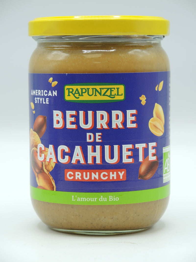 Beurre de cacahuète crunchy, 500g, Rapunzel