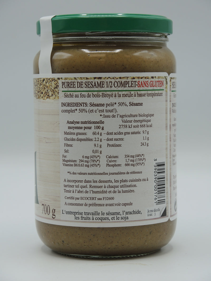 Purée de sésame 1/2 complet, 700g, Jean Hervé