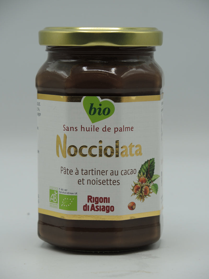 Nocciolata, Pâte à tartiner bio au cacao et aux noisettes, 325g, Rigoni di Asiago