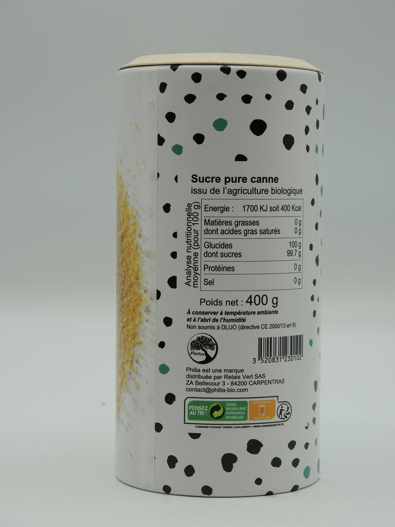 SUCRE PURE CANNE SEMOULE, 400g, PHILIA