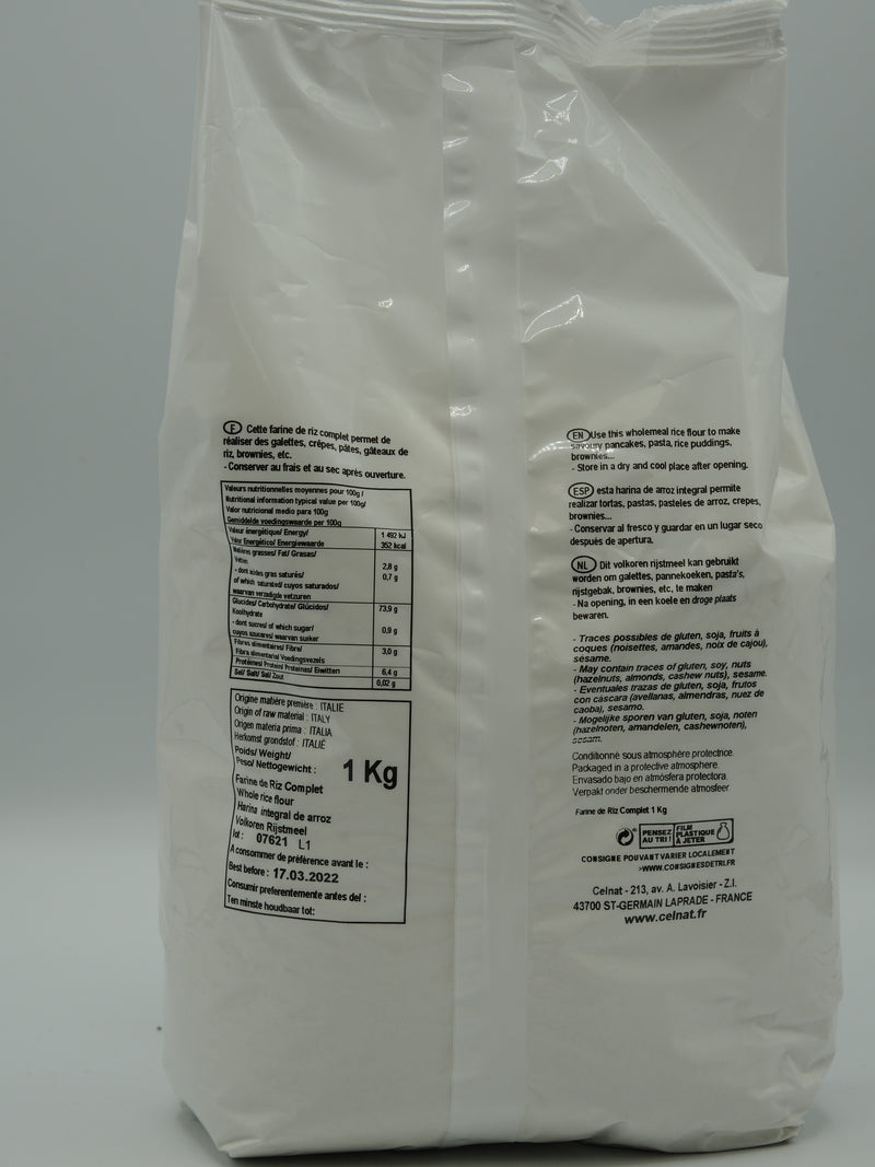 Farine de riz complet, 1kg, Celnat