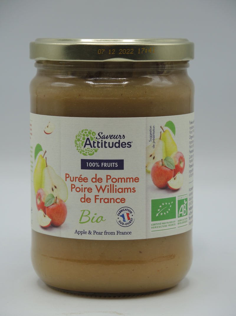 Purée de Pomme Poire Williams, Saveurs Attitudes