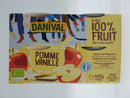 Purée 100% Fruit Pomme & Vanille bio 4 x 100g, DANIVAL