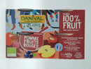Purée 100% Fruit Pomme & Fruits rouges bio 4 x 100g, DANIVAL