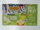 Purée 100% Fruit Pomme & Poire bio 4 x 100g, DANIVAL