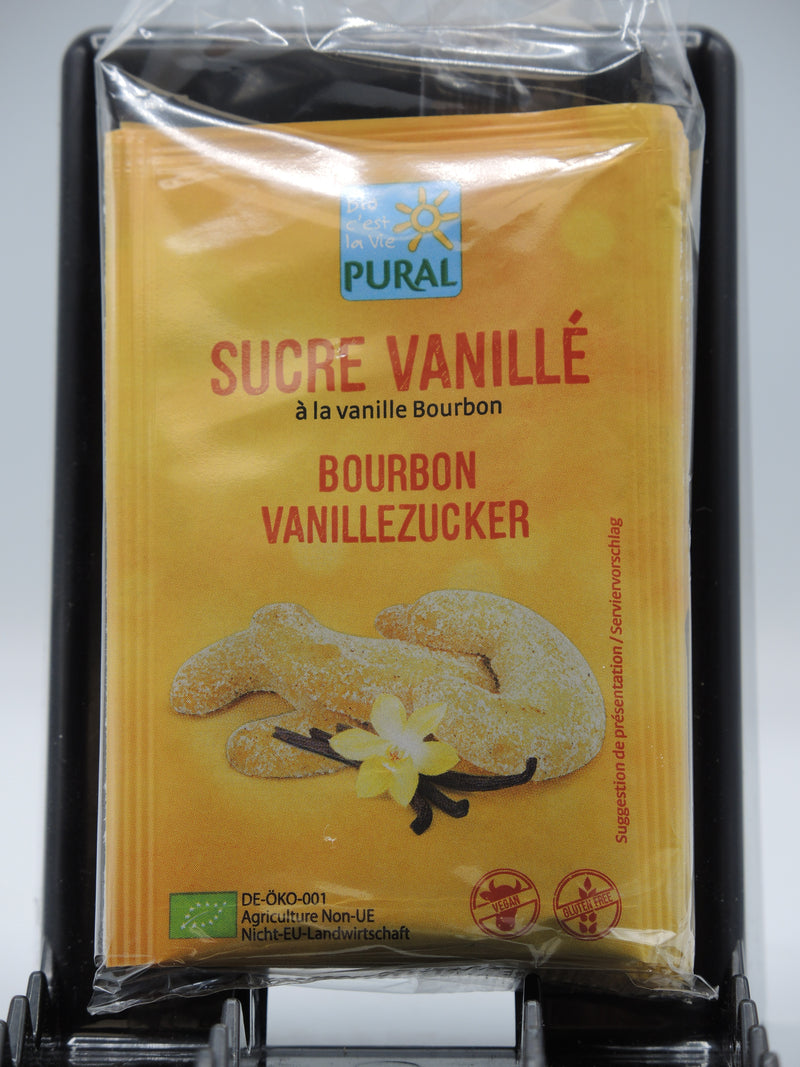 Sucre vanillé à la vanille Bourbon 5x8 g, Pural