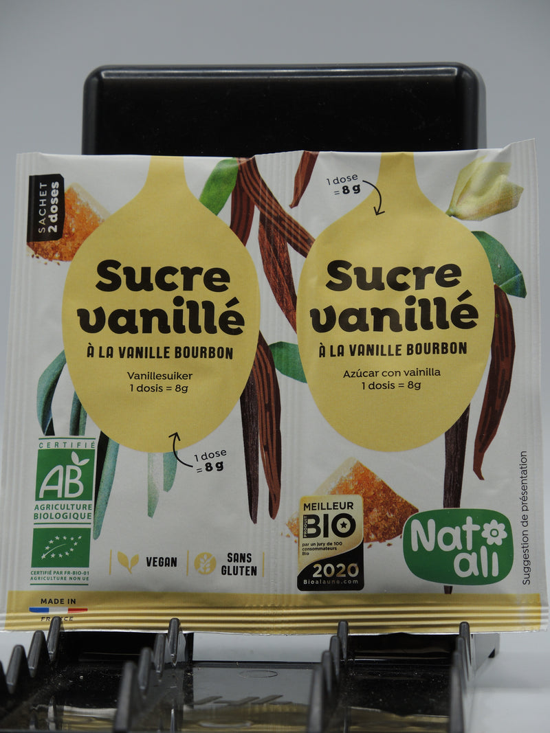Sucre vanillé à la vanille Bourbon BIO 2x8g, Natali