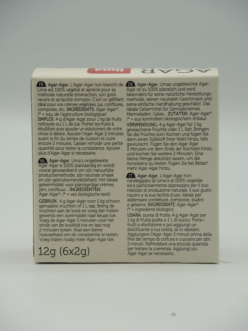 Agar agar, 6x2g, Lima Food