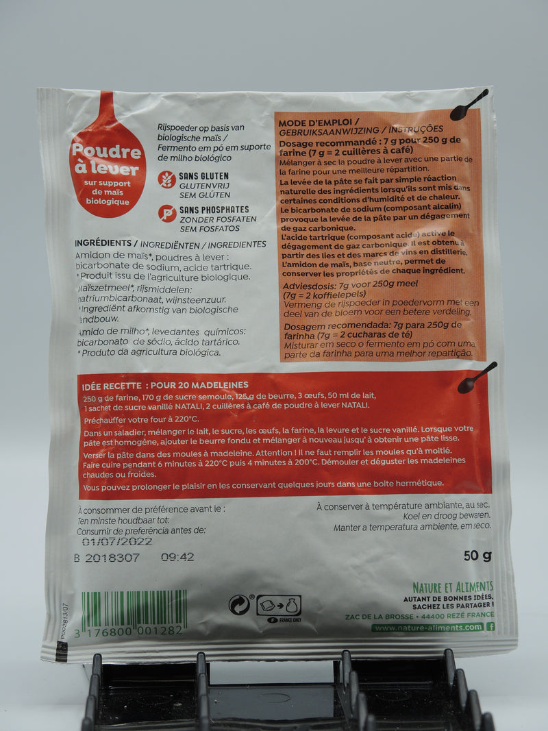 Poudre à lever, 50g, Natali