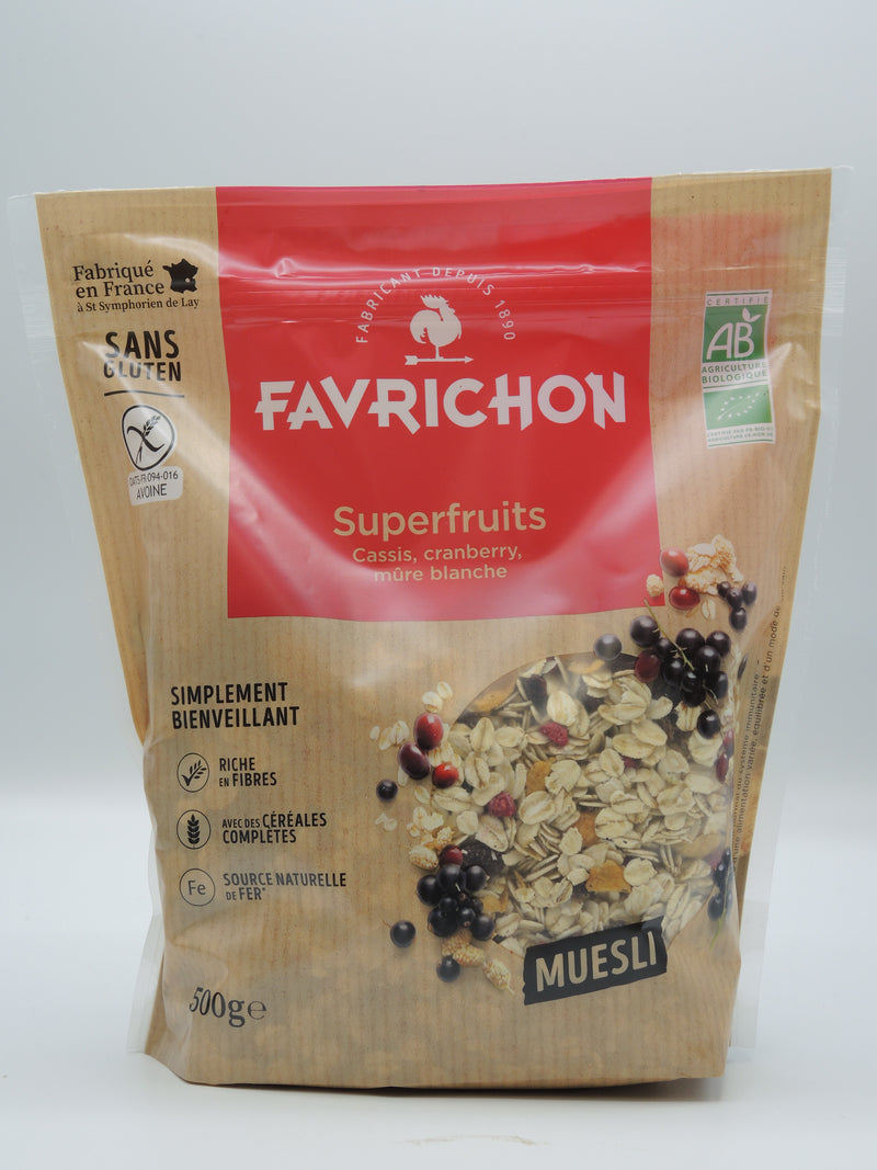 MUESLI BIO SUPERFRUITS, 500g, Favrichon
