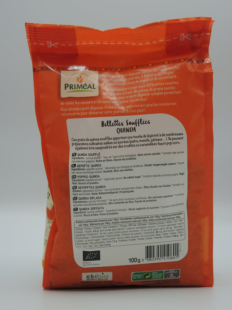 Quinoa soufflé , 100g, Priméal