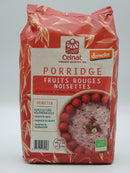 PORRIDGE FRUITS ROUGES NOISETTES DEMETER, 350g, Celnat