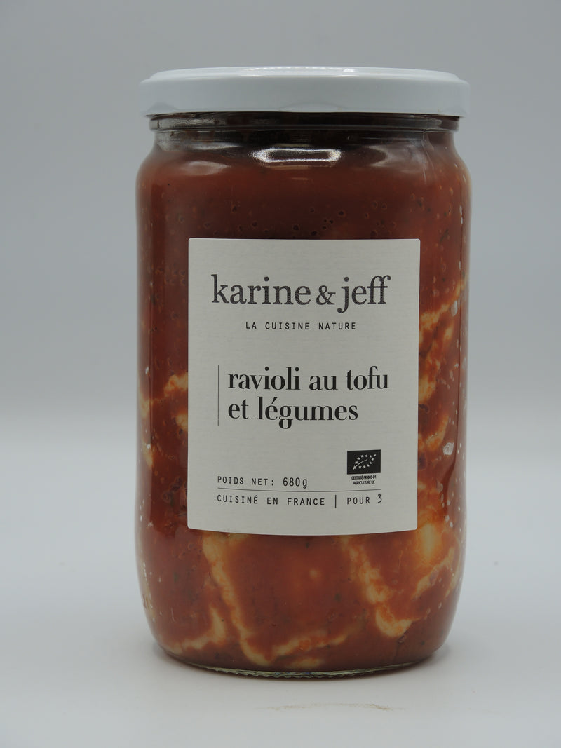 Ravioli au tofu et légumes, 680g, Karine & Jeff