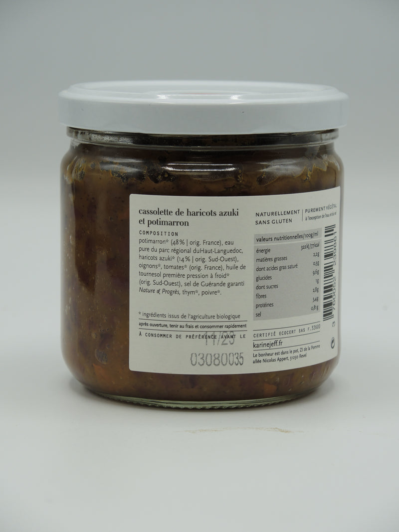 Cassolette de haricots azuki et potimarron, 350g, Karine & Jeff