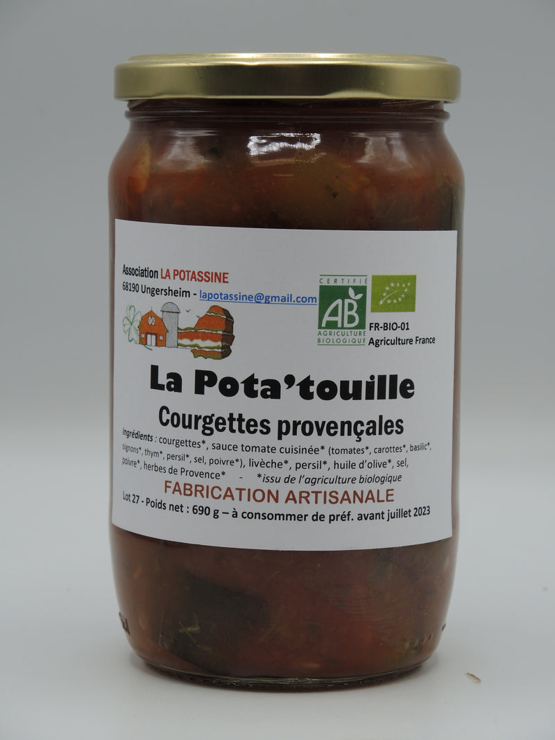 Courgettes provençales, 670g, la Potassine d'Alsace