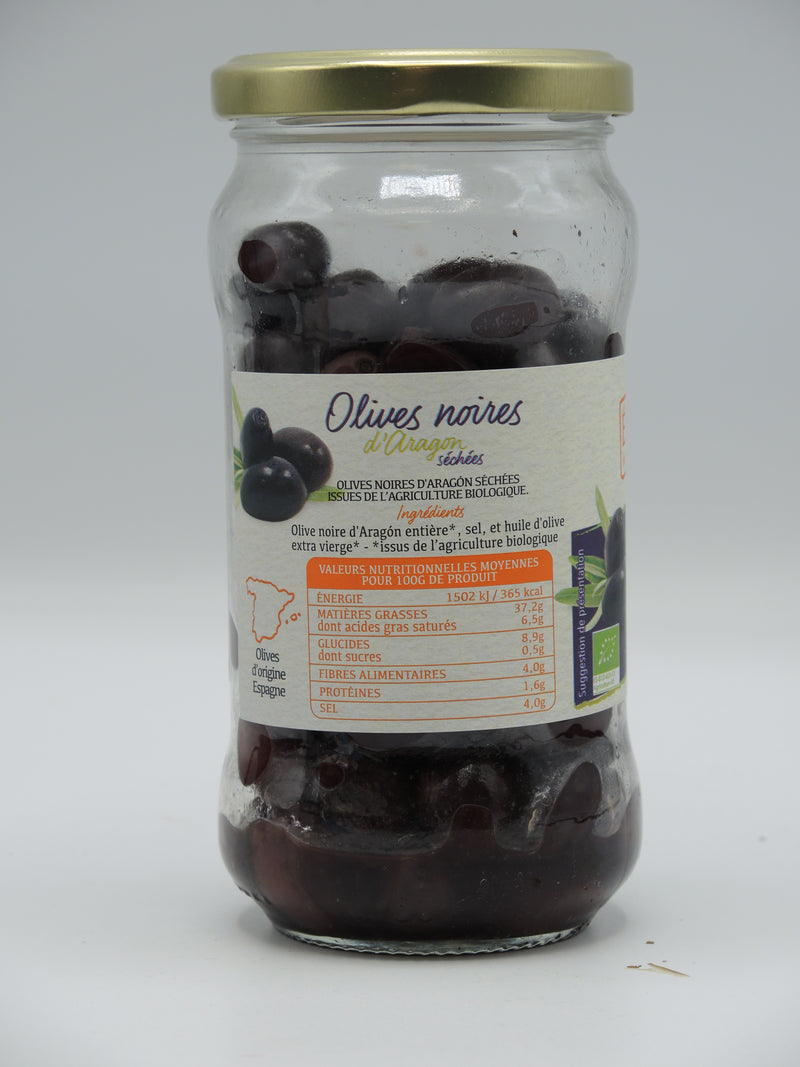 Olives noires, 350g, Elibio