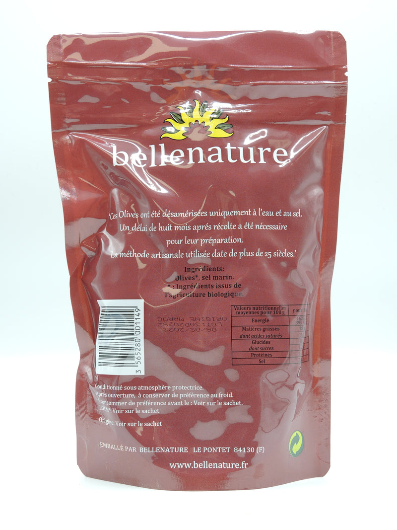 Olives noires dénoyautées, 400g, Bellenature