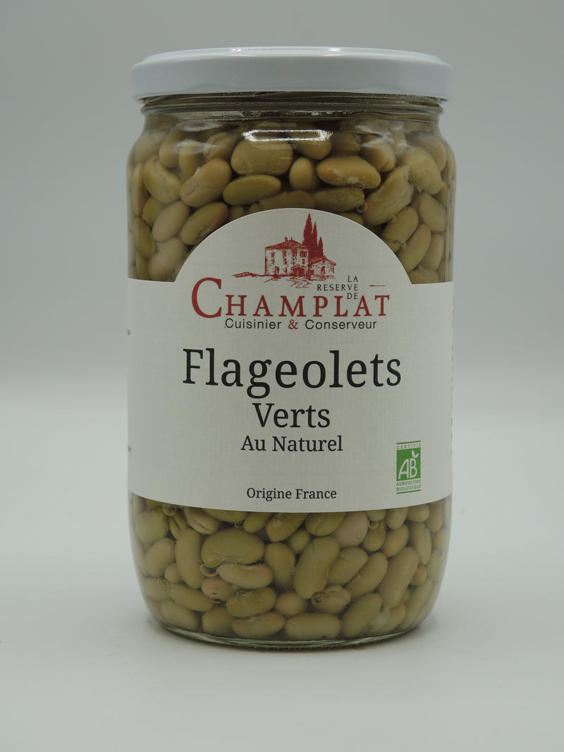 Flageolets verts au naturel, 650g, Champlat