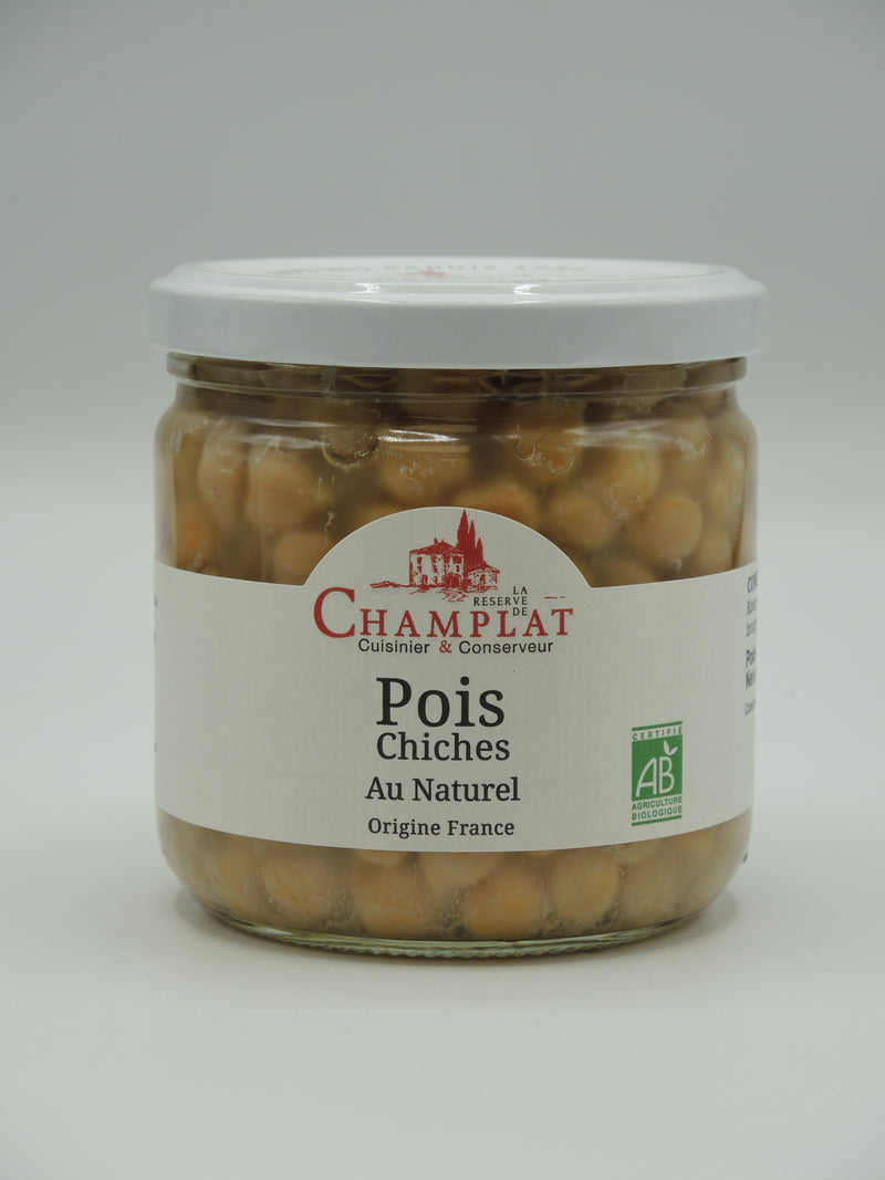 Pois chiches au naturel, 340g, Champlat