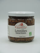 Lentilles saucisses, 340g, Champlat