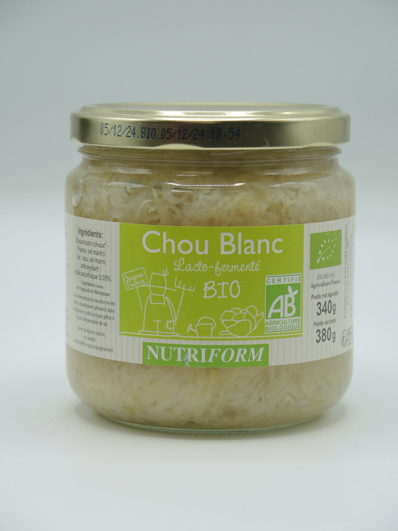 Chou blanc lacto-fermenté, 380g, Nutriform