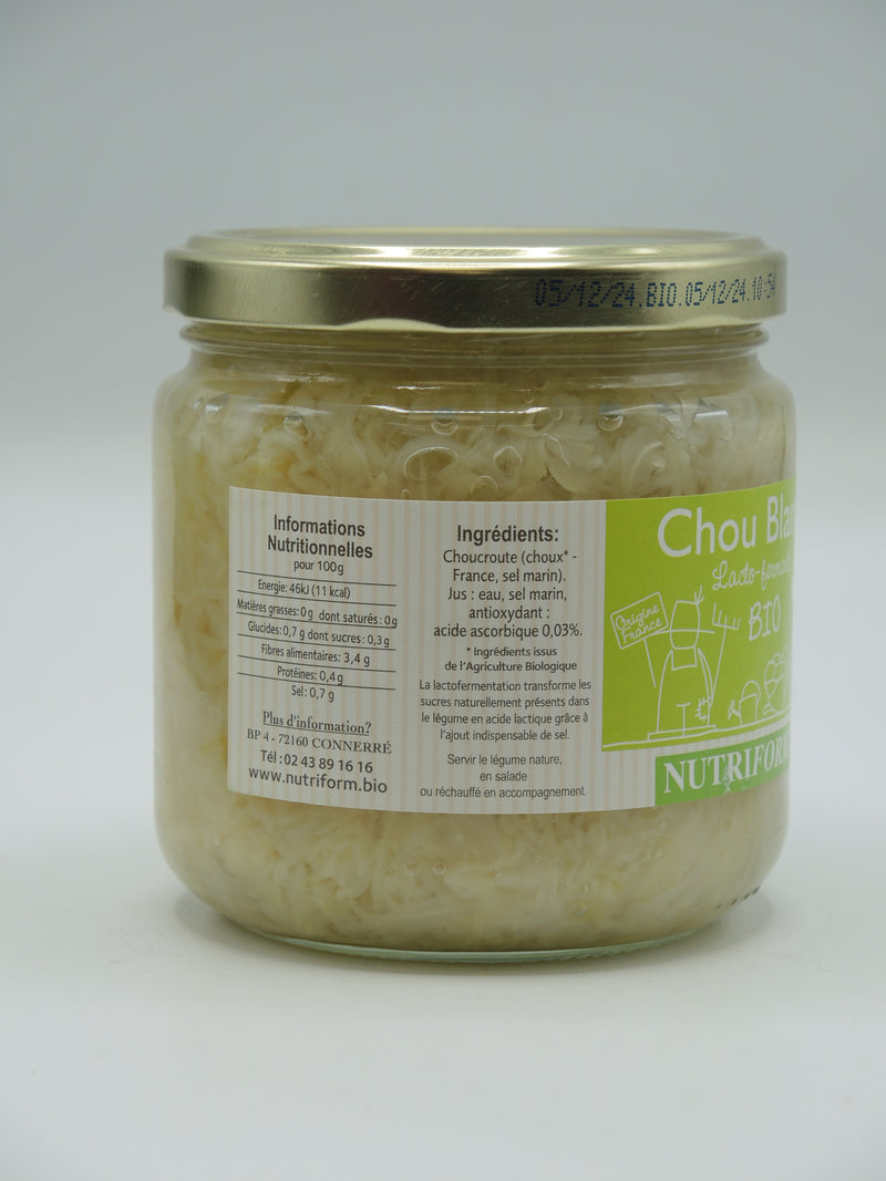 Chou blanc lacto-fermenté, 380g, Nutriform