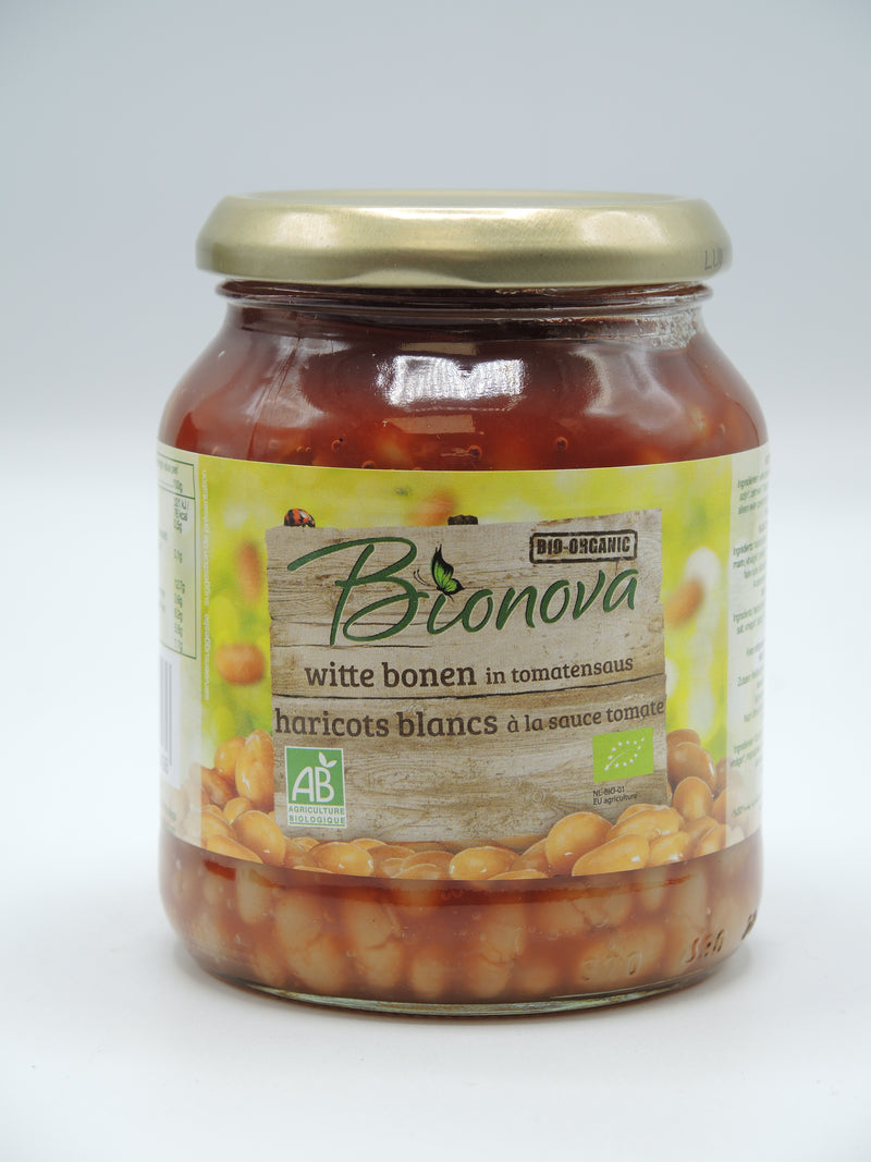 Haricots blancs à la sauce tomate, 340g, Bionova