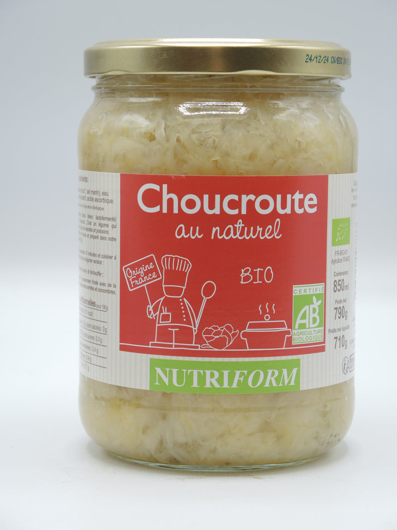 Choucroute au naturel, 790g, Nutriform