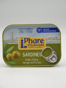 Sardines à l'huile d'olive bio, 135g, Phare d'Eckmühl