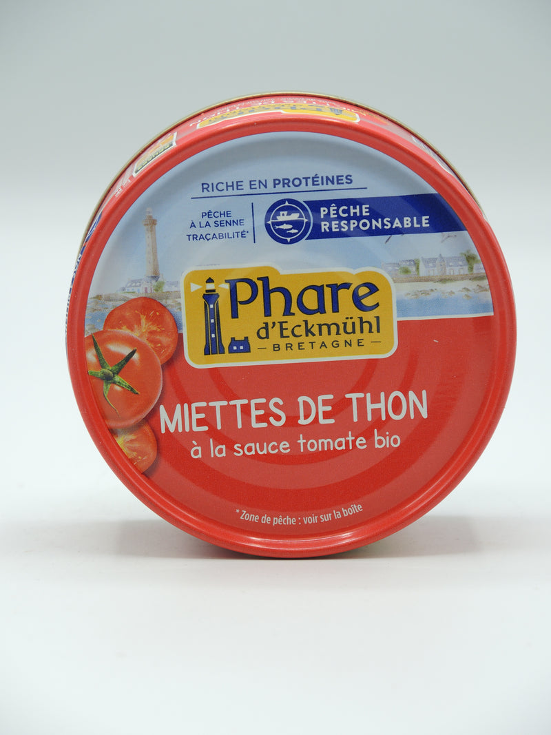 Miettes de thon à la tomate bio, 160g, Phare d'Eckmühl