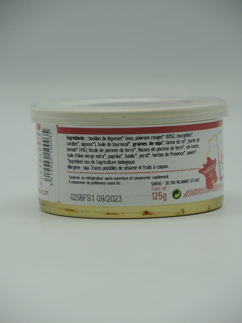 Terrine végétale Provençale, 125g, Tarti délis Origine France