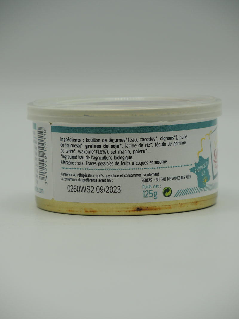 Terrine végétale Wakamé, 125g, Tarti délis Origine France