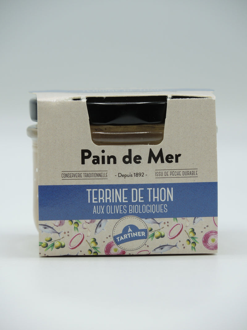 Terrine de thon aux olives,125g Pain de mer