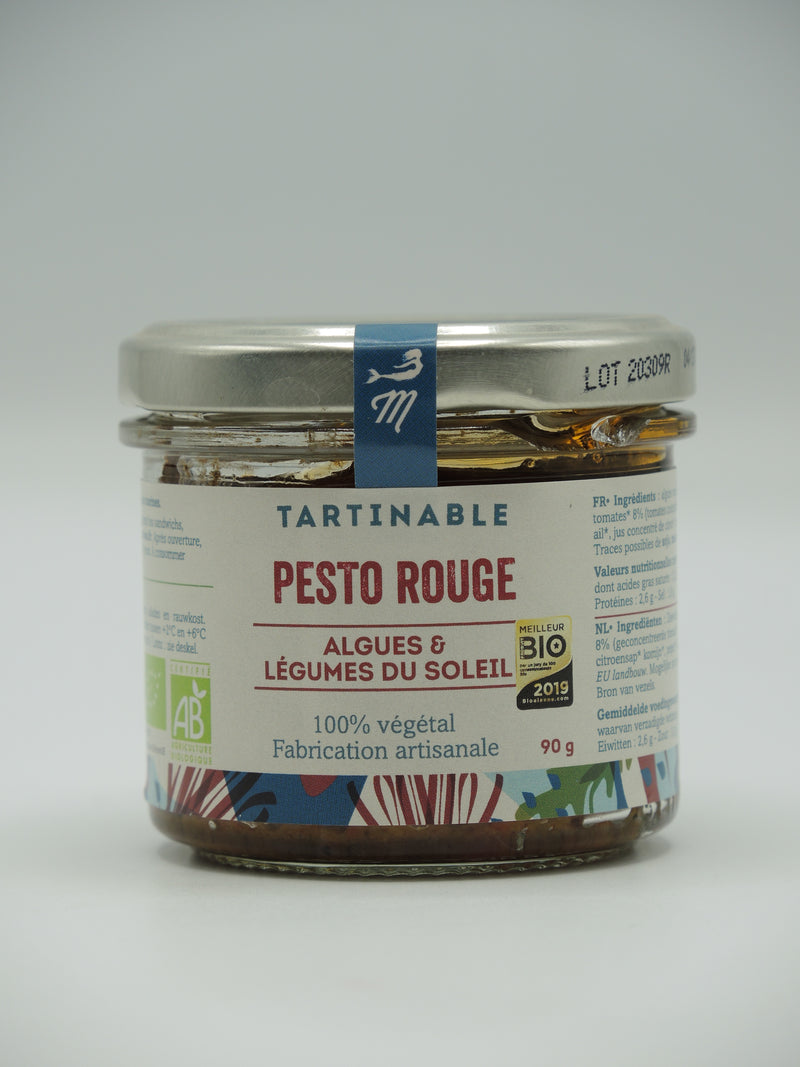 Tartinable Pesto Rouge : Algues & Légumes du soleil, 90g, Marinoë