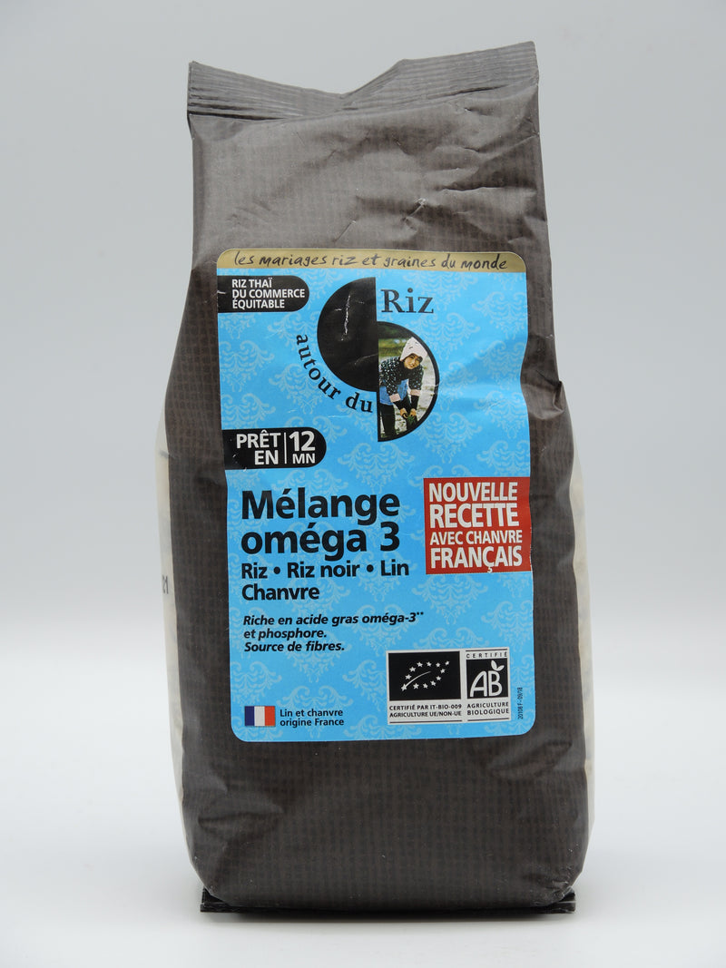 Riz cuisson rapide, MÉLANGE OMÉGA 3, 500g, Autour du riz