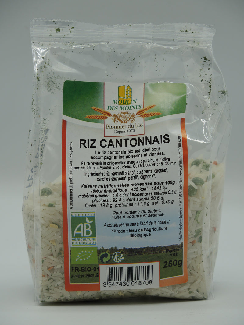 Riz cantonais 250g bio, Moulin des moines