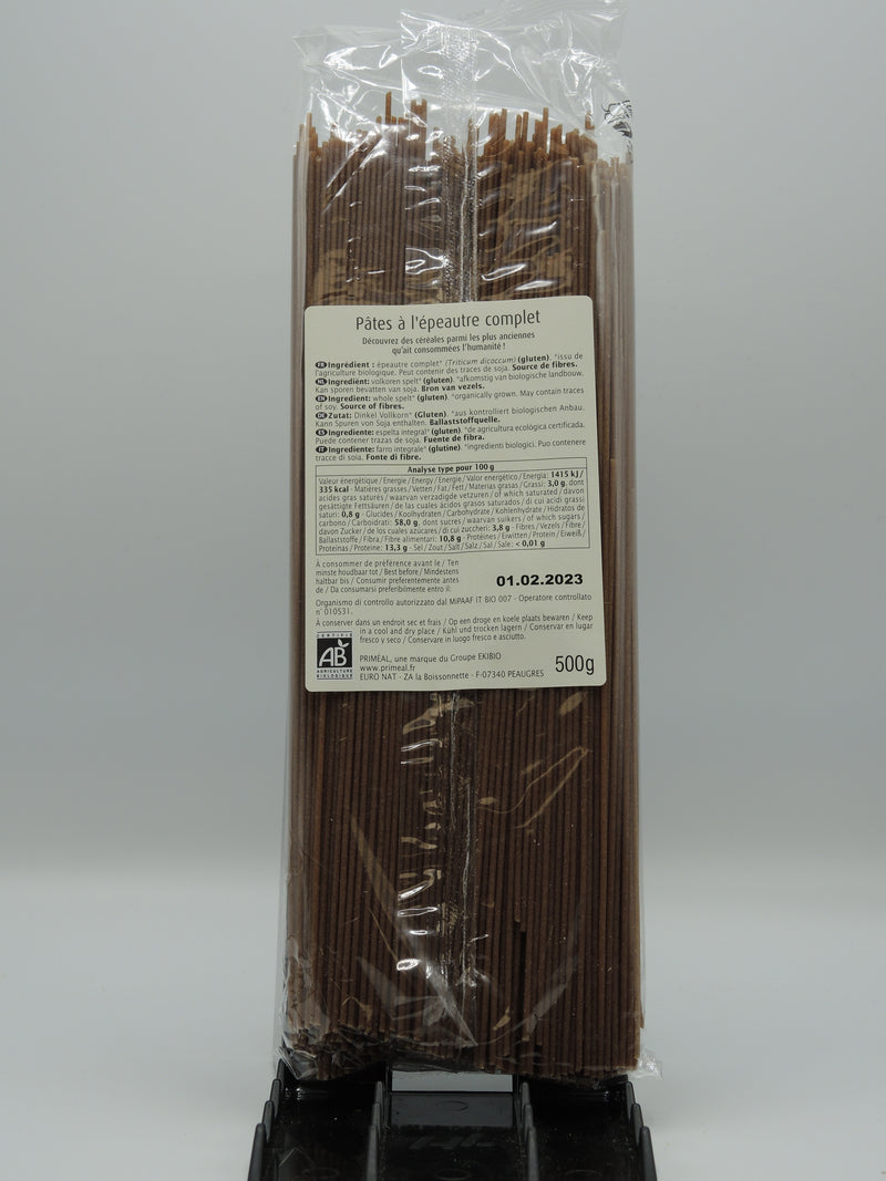Spaghetti épeautre complet, 500g, Priméal