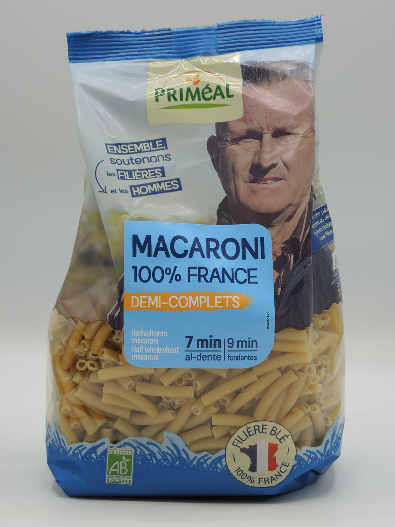Macaroni 1/2 complets, 500g, Priméal