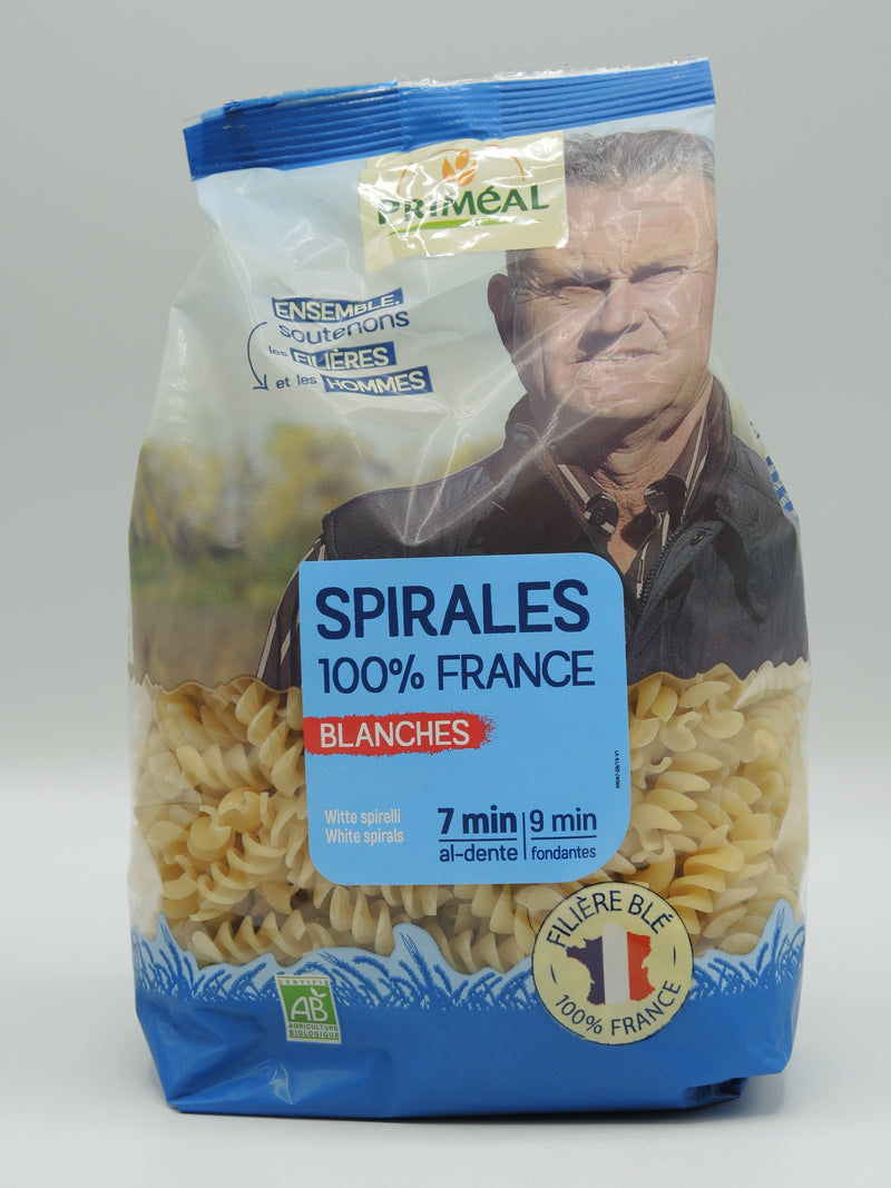 Spirales blanches, 100% France, 500g, Priméal