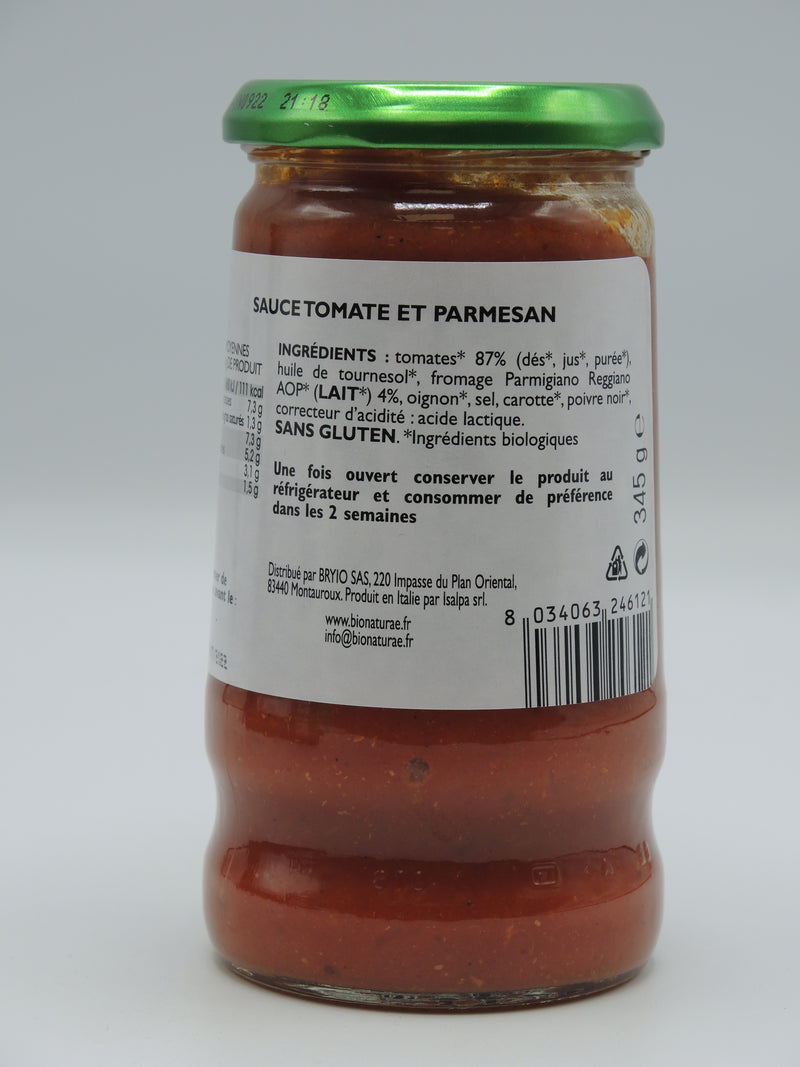 Sauce tomate & parmesan, 345g, Bionaturae