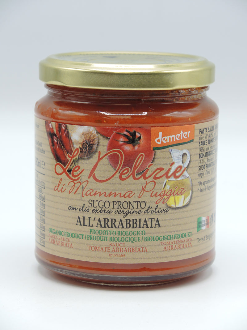 Sauce tomate Arrabbiata, 300g, Le Delizie di Mamma Puggia