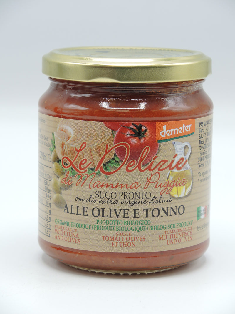 Sauce tomate olives et thon, 300g, Le Delizie di Mamma Puggia