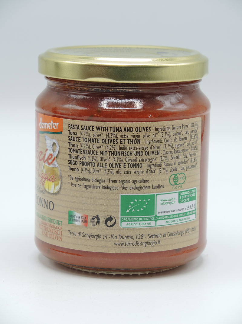 Sauce tomate olives et thon, 300g, Le Delizie di Mamma Puggia