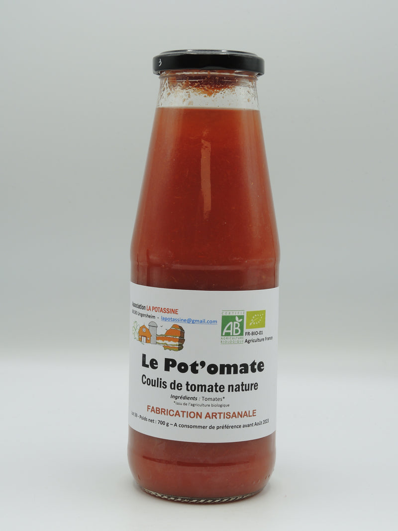Coulis de tomate nature, 700g, la Potassine d'Alsace