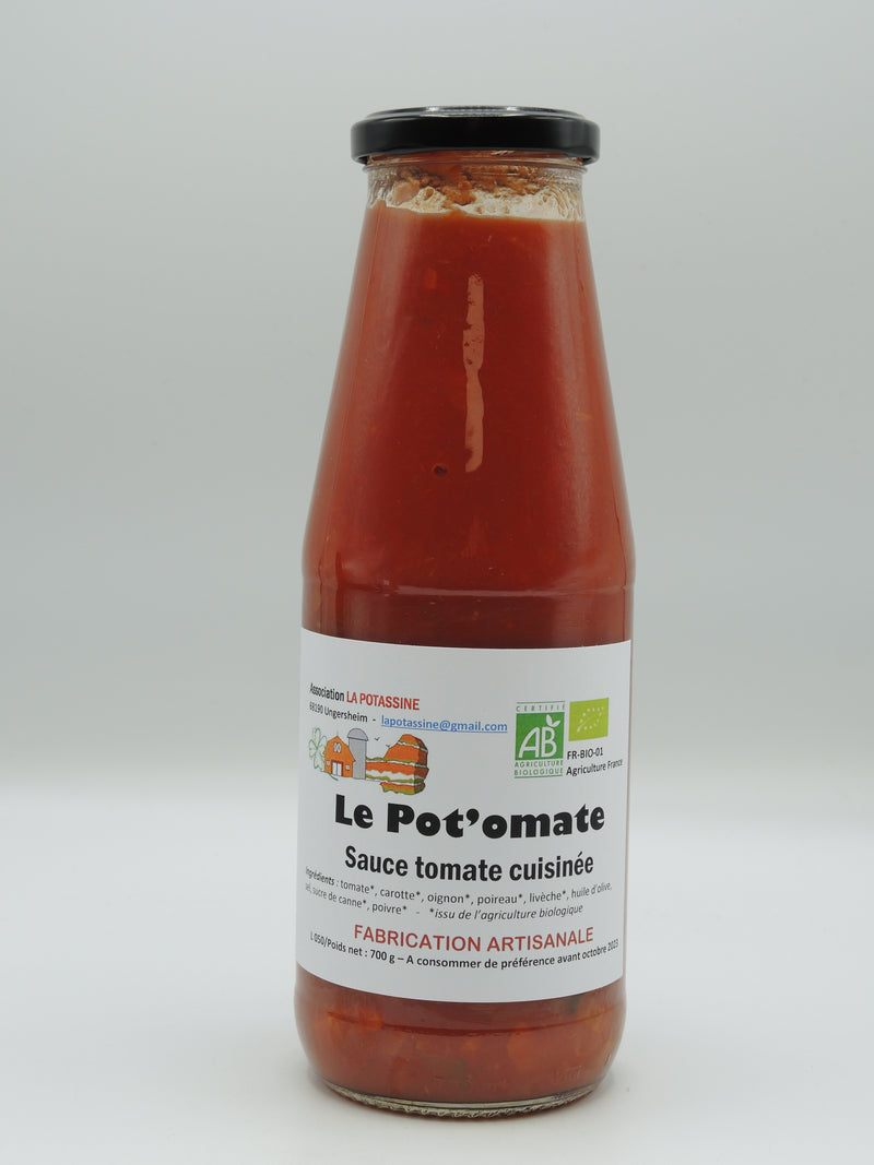 Sauce tomate cuisinée, 700g, la Potassine d'Alsace
