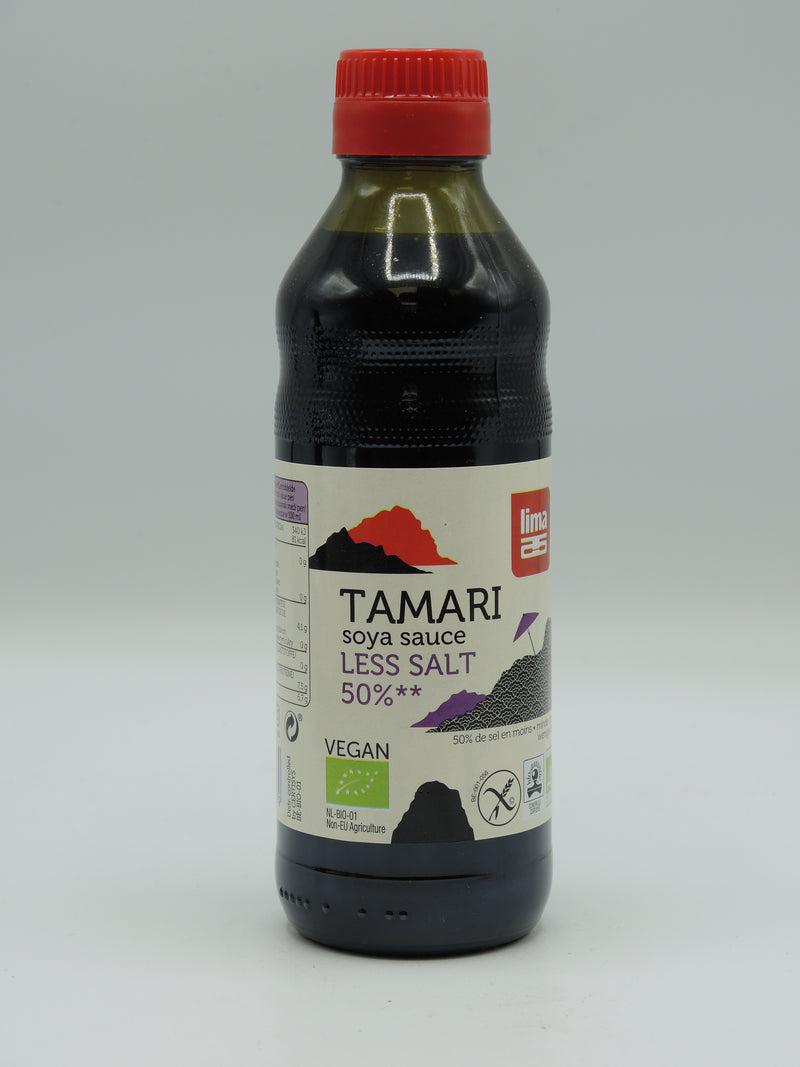 Sauce soja Tamari less salt 50%, 25cl, Lima