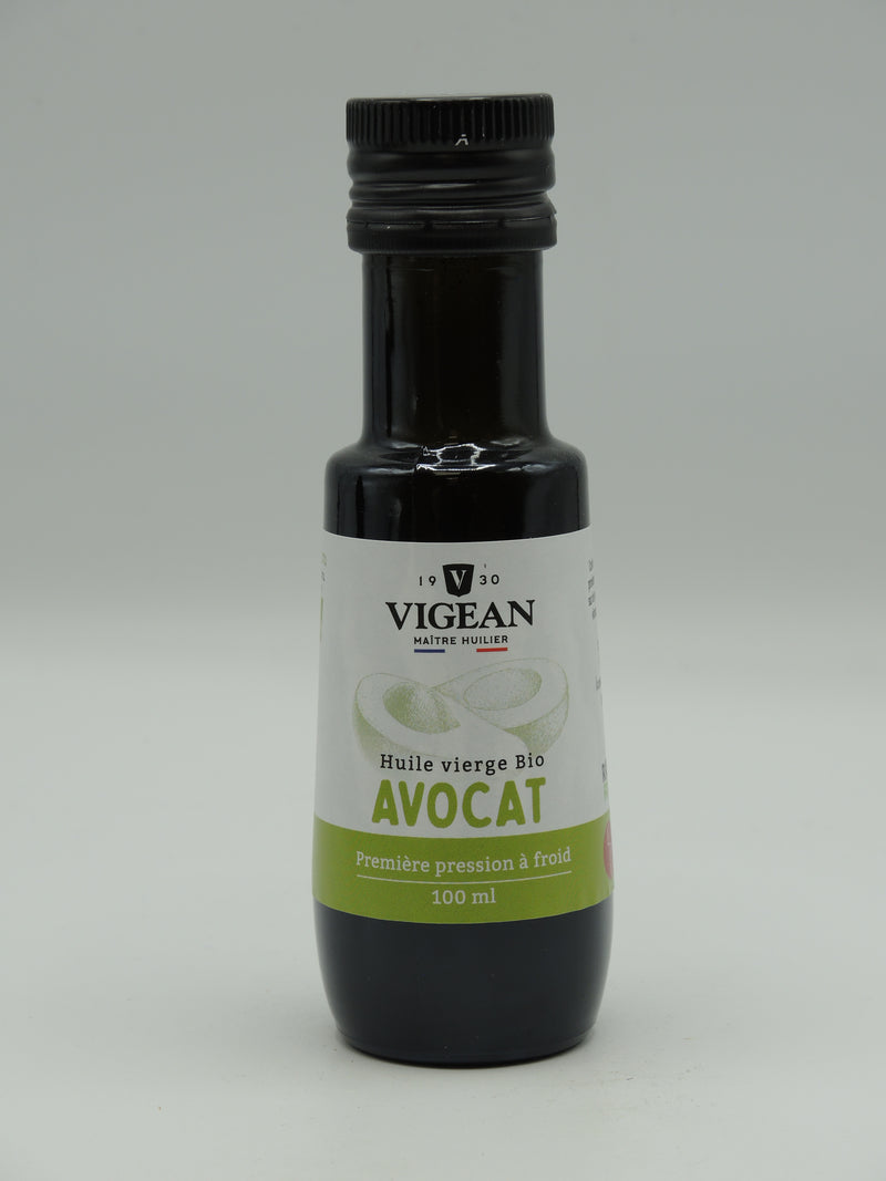 Huile vierge bio, Avocat, 100ml, Vigean