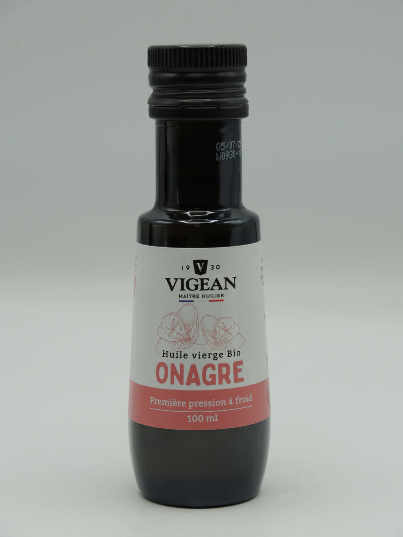 Huile vierge bio, Onagre, 100ml, Vigean