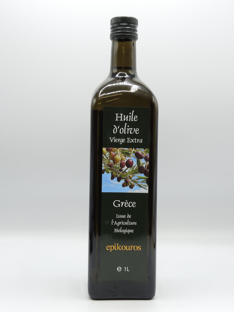 Huile d'Olive Vierge Extra, 1l, Epikouros Douce
