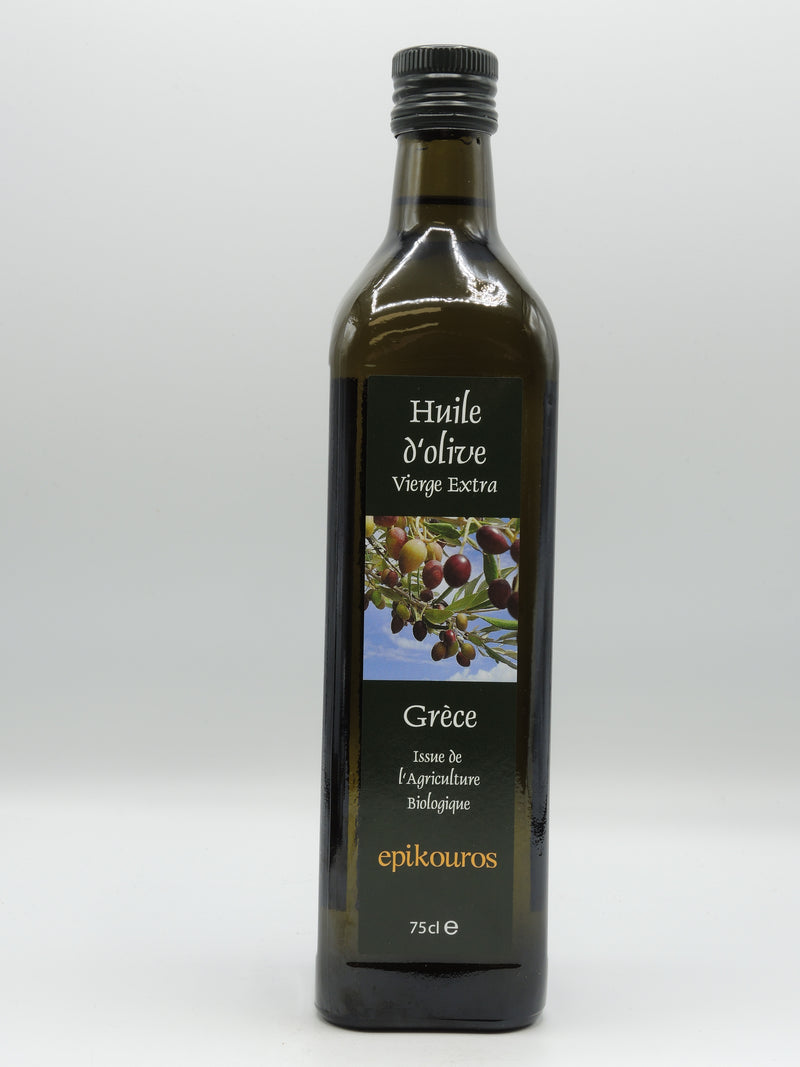 Huile d'Olive Vierge Extra, 75cl, Epikouros Fruitée